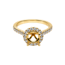 18K Yellow Gold Diamond Engagement Ring