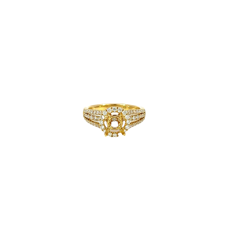 18K Yellow Gold Diamond Engagement Ring