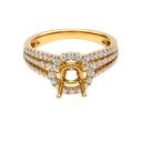 18K Yellow Gold Diamond Engagement Ring