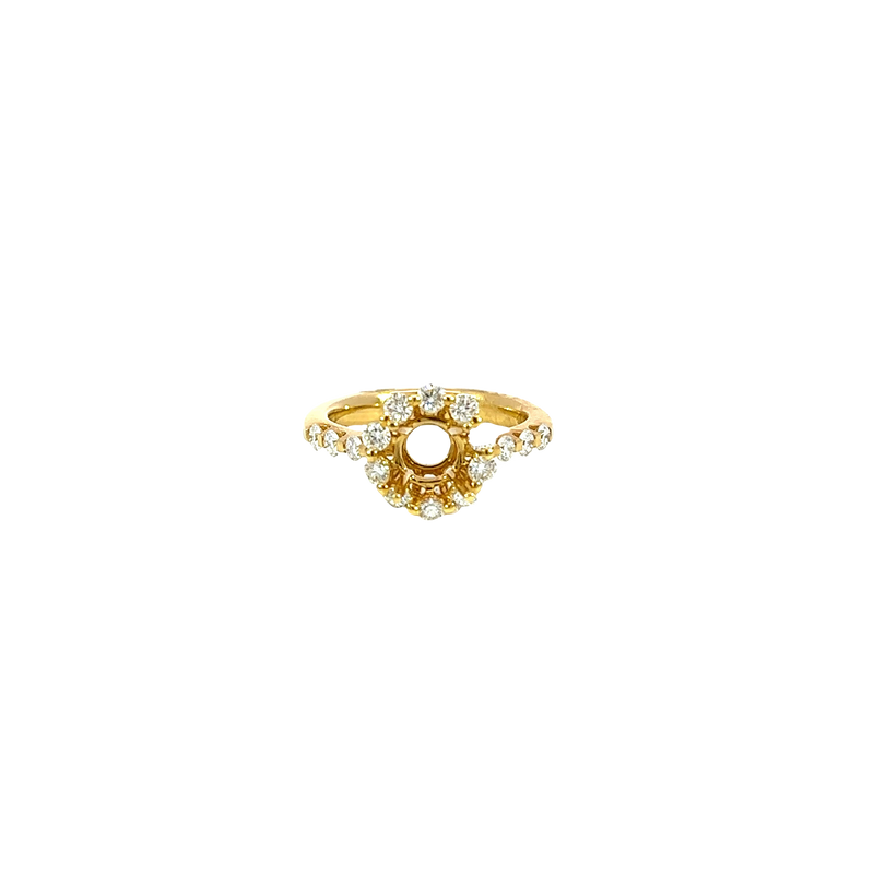 18K Yellow Gold Diamond Engagement Ring