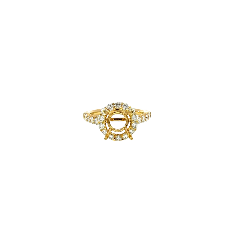 18K Yellow Gold Diamond Engagement Ring