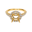 18K Yellow Gold Diamond Engagement Ring