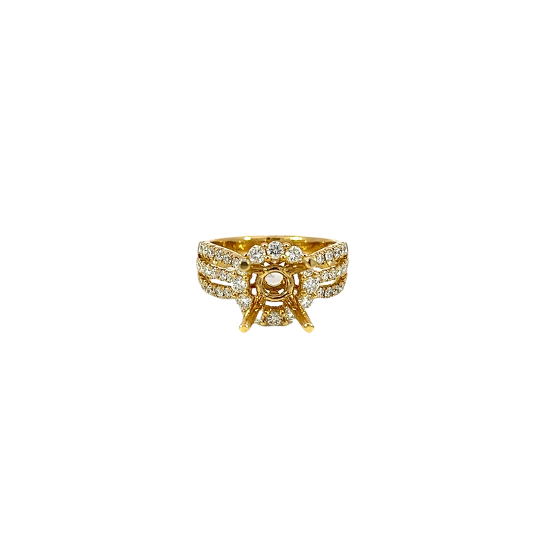 18K Yellow Gold Diamond Engagement Ring