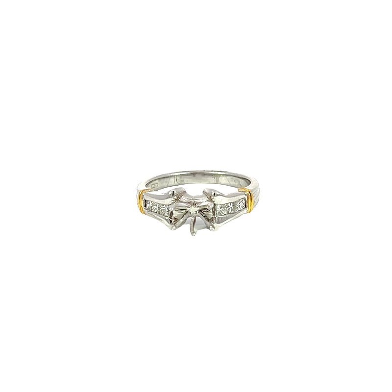 18K Yellow Gold Diamond Stackable Ring