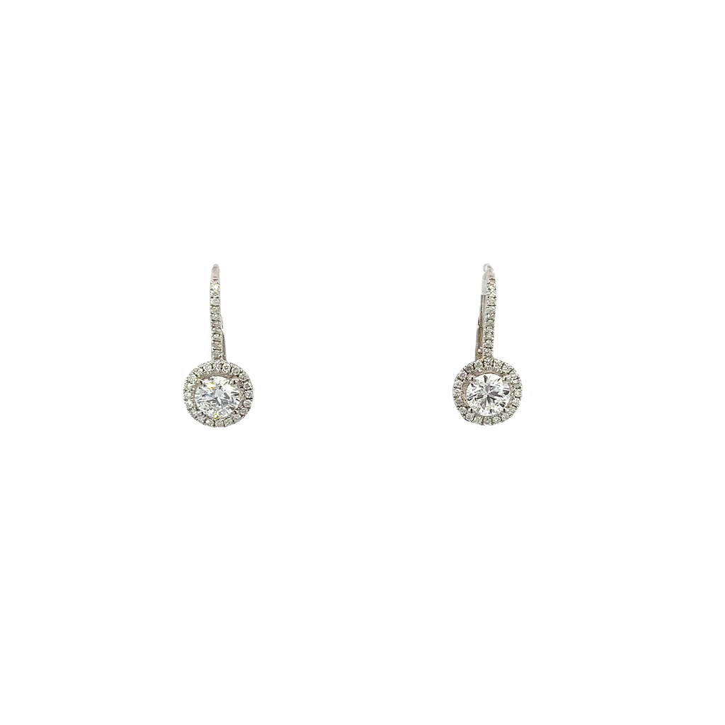 18K White Gold Diamond Earrings