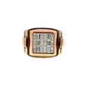 14K Two-Tone Gold Diamond Band 