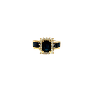 14K Gold Diamond and Sapphire Fashion Ring