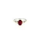 14K Two-Tone Gold Diamond and Ruby Fashion Ring