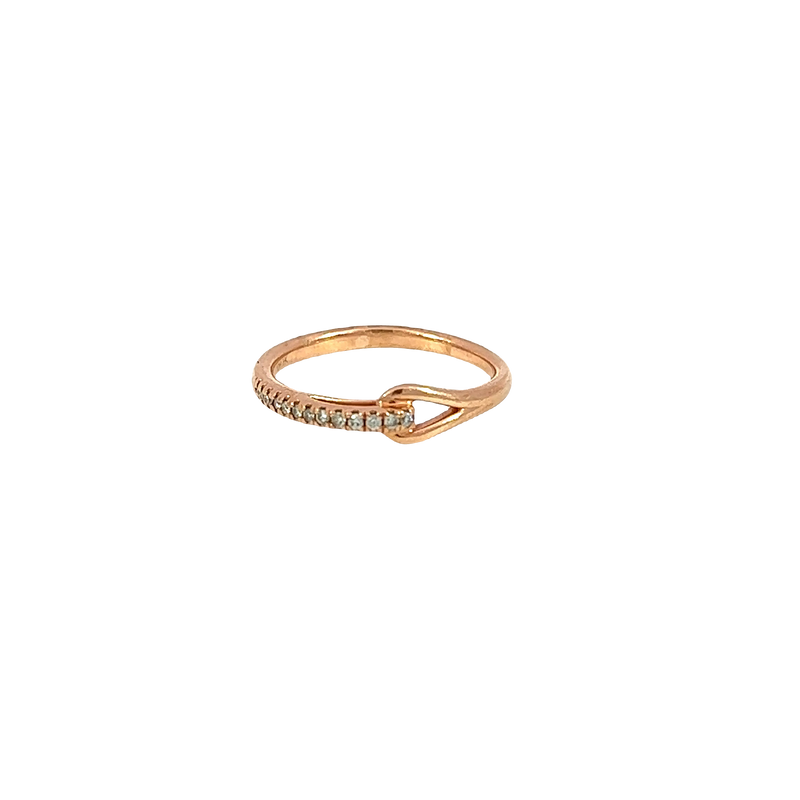 14K Rose Gold Diamond Stackable Ring