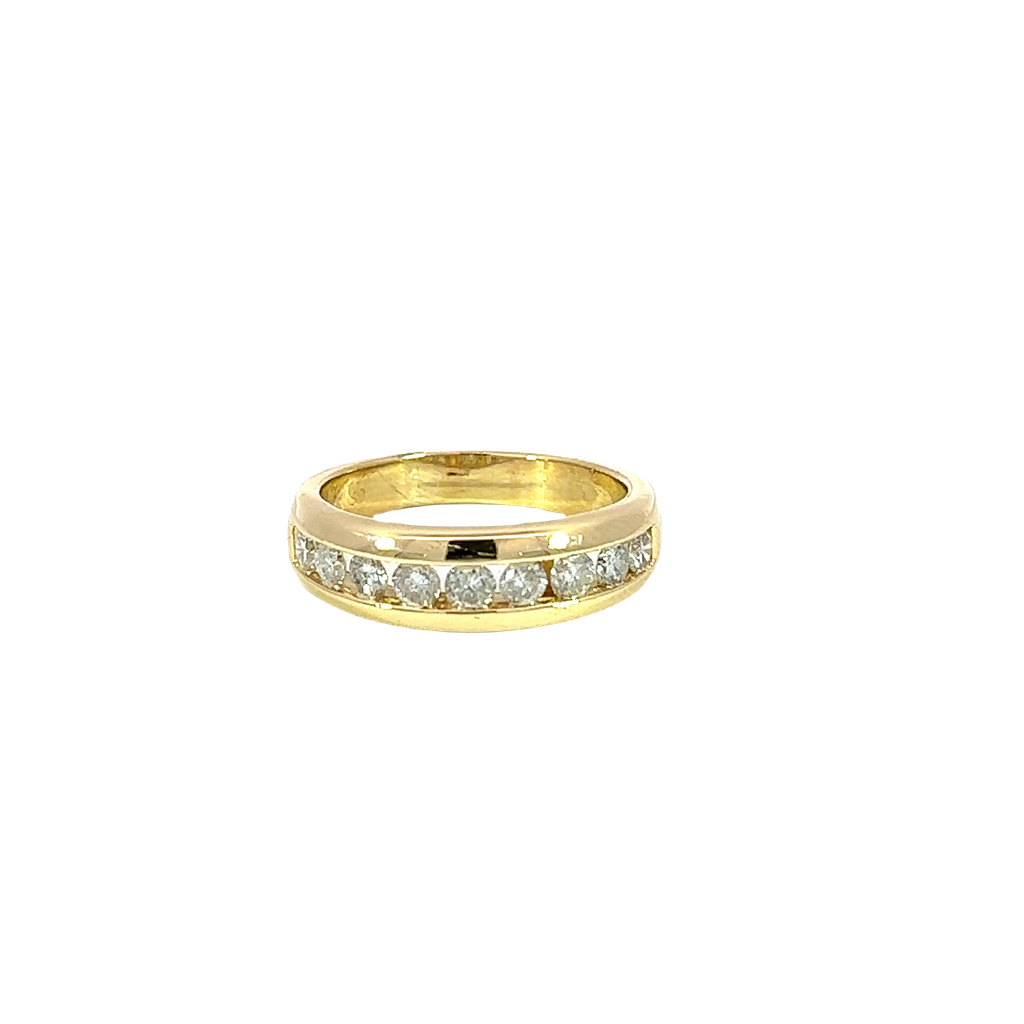 14K Yellow Gold Diamond Wedding Band Ring