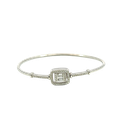 14K White Gold Diamond Bangle Bracelet