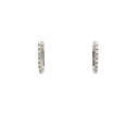 14K White Gold Diamond Hoop Earrings