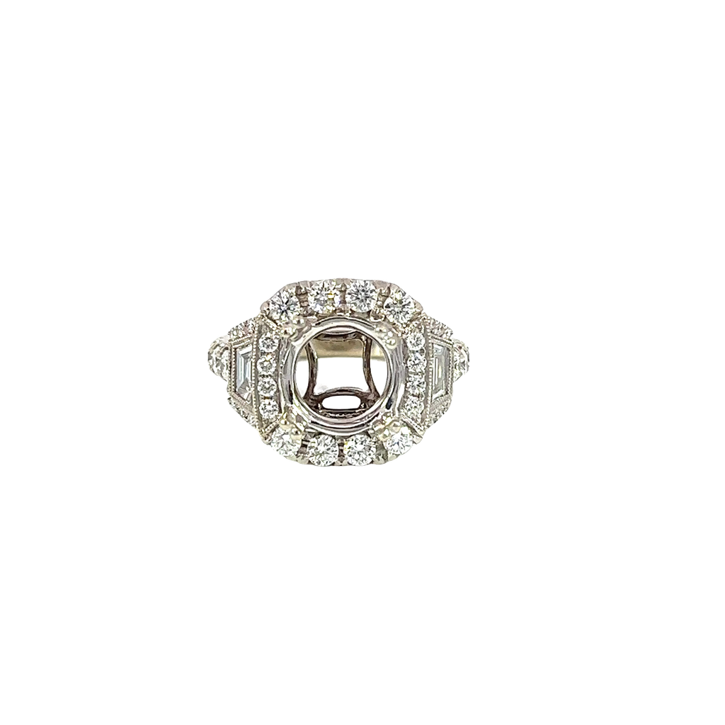 14K White Gold Purple Sapphire (L) and Diamond Cocktail Ring