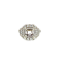 14K White Gold Purple Sapphire (L) and Diamond Cocktail Ring