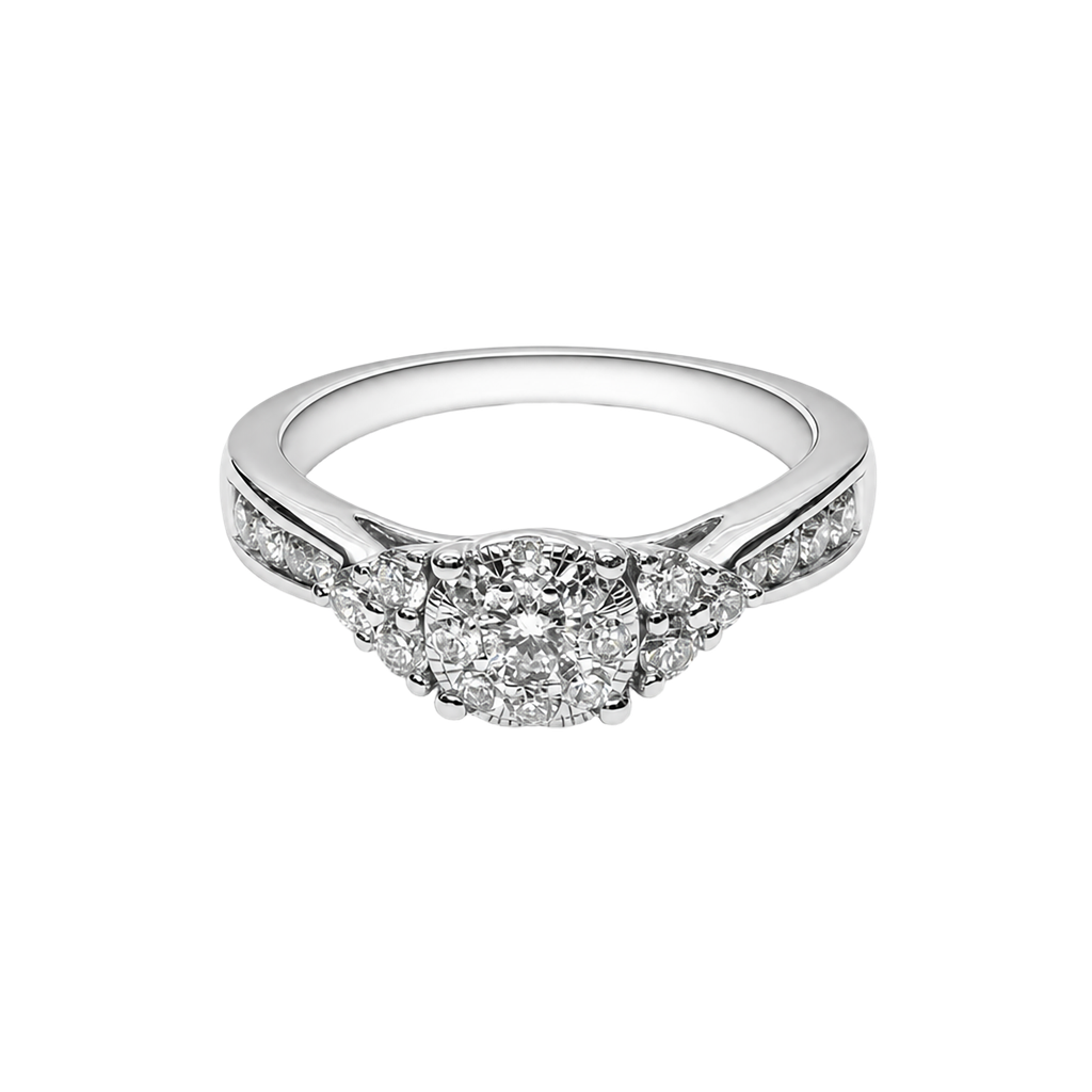 14K White Gold Diamond Fashion Ring