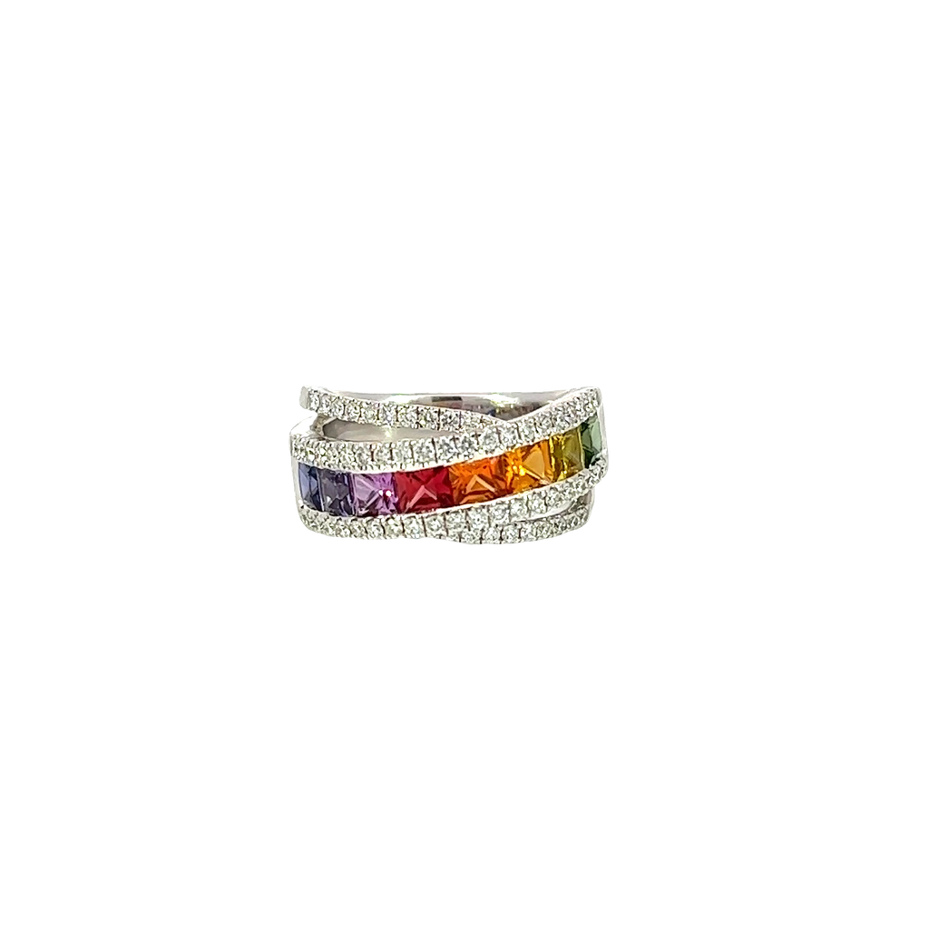 18K White Gold Diamond Fashion Ring
