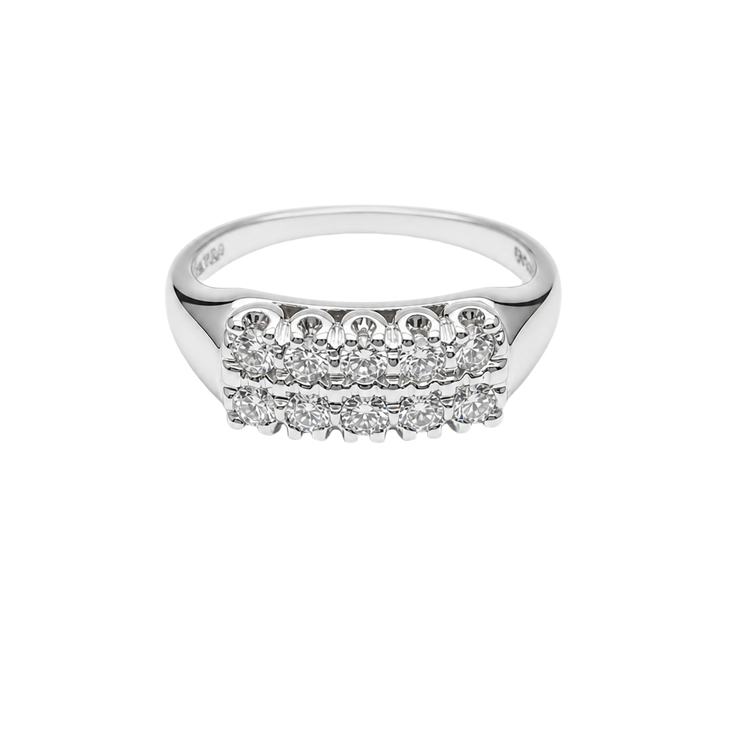 14K White Gold Diamond Cocktail Ring