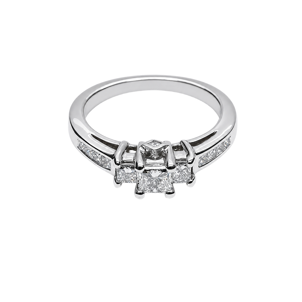 14K White Gold Diamond Fashion Ring