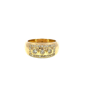14K Yellow Gold Diamond Band and Fashion Ring