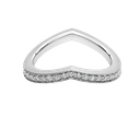 14K White Gold Diamond Stackable Ring