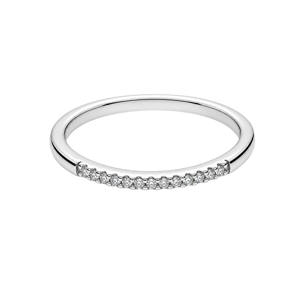 14K White Gold Diamond Stackable Ring