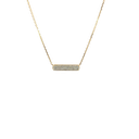 14K Yellow Gold Diamond Bar Necklace