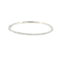 14K White Gold Diamond Bangle Bracelet