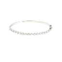 14K White Gold Diamond Bangle Bracelet