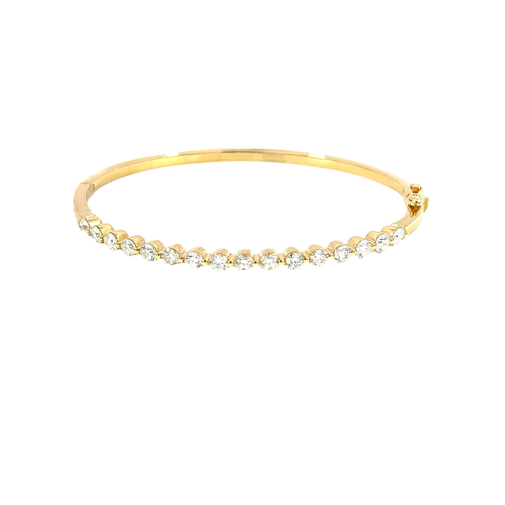 14K Yellow Gold Diamond Bangle Bracelet