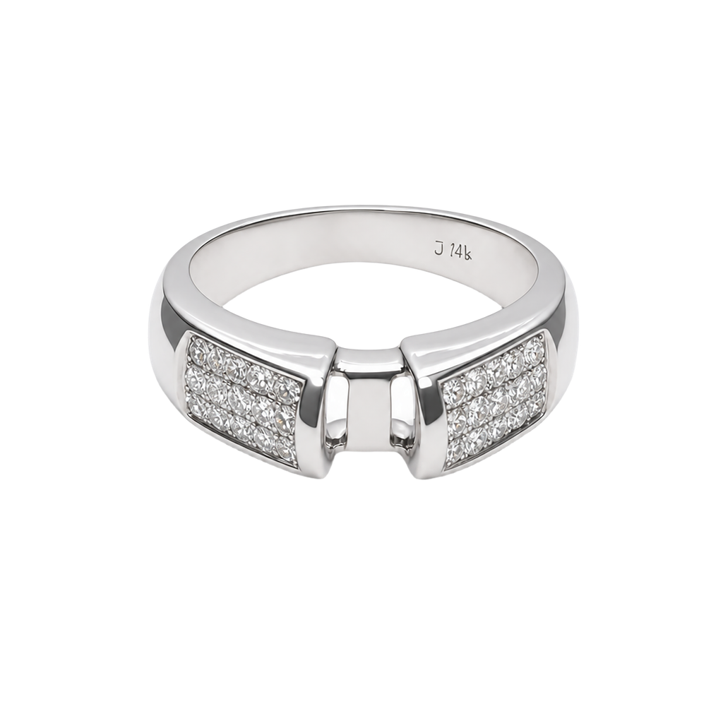 14K White Gold Diamond Diamond Ring