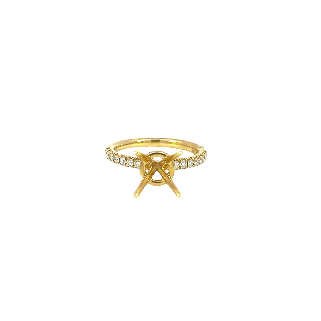 18K Yellow Gold Diamond Engagement Ring