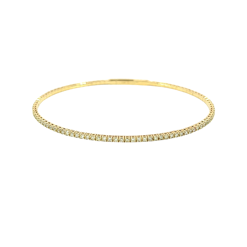 14K Yellow Gold Diamond Bangle Bracelet