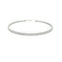 14K White Gold Diamond Bangle Bracelet