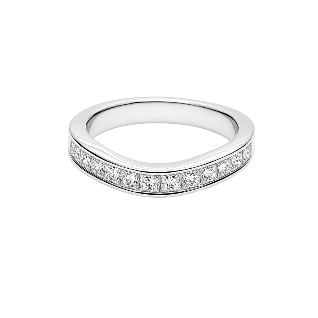 14K White Gold Lab Diamond Band Ring