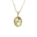 14K Yellow Gold Gold In Quartz Pendant
