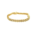 14K Yellow Gold Diamond Tennis Bracelet