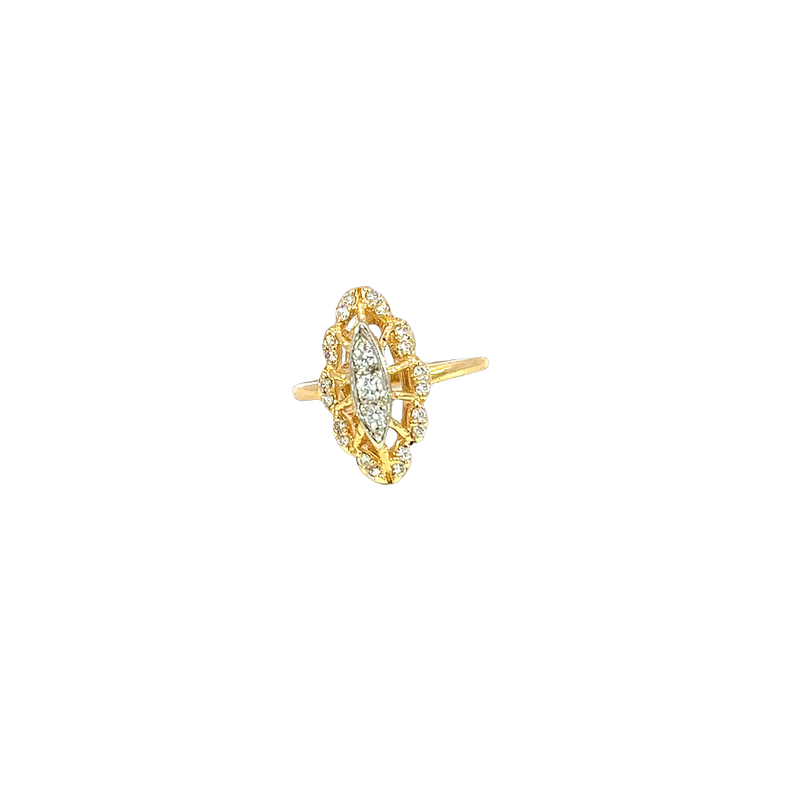 14K Yellow Gold Diamond Ring