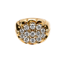 14K Yellow Gold Diamond Cocktail Ring