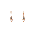 10K Rose Gold Diamond and Morganite Drop Earrings