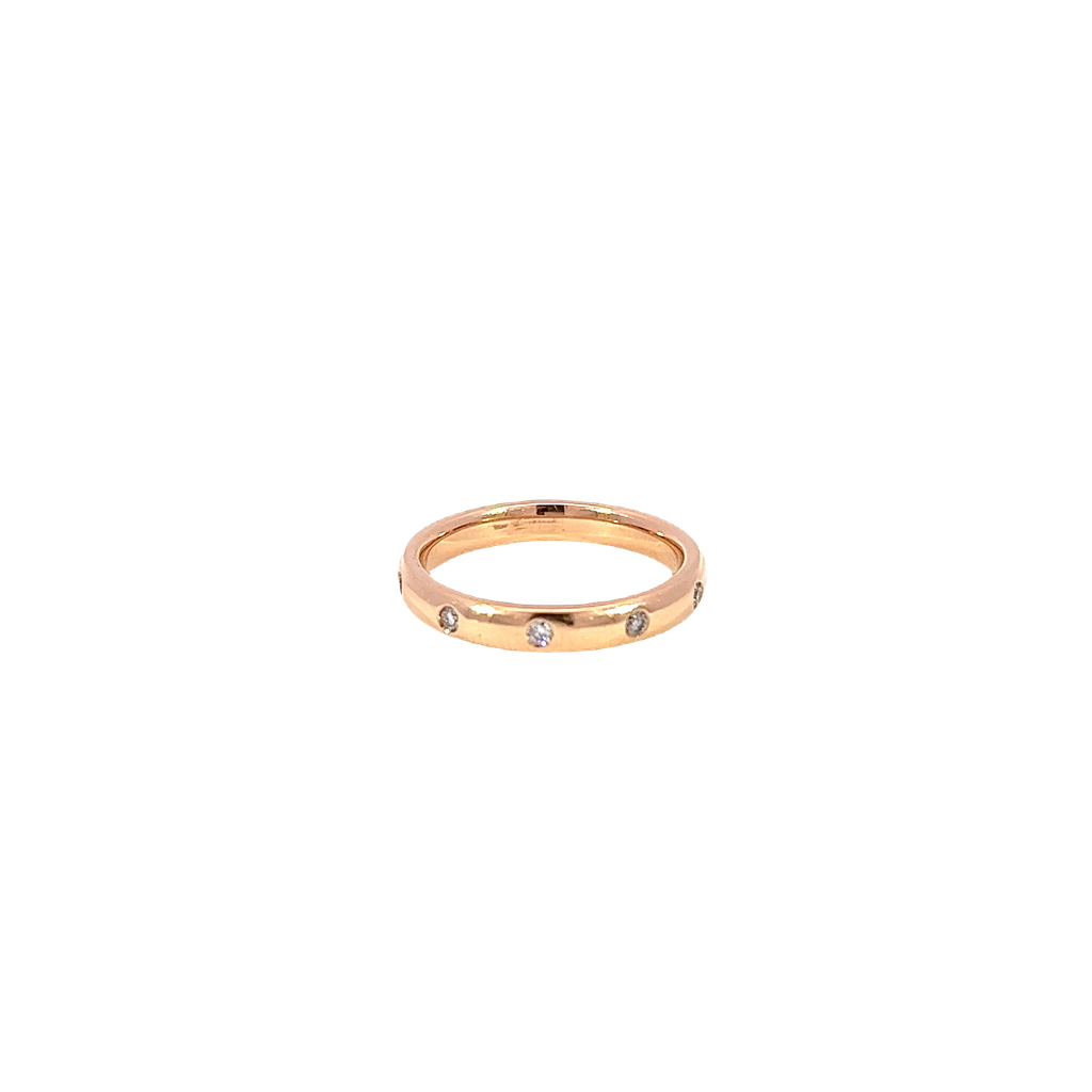 14K Rose Gold Diamond Stackable Ring