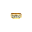 14K Yellow Gold Diamond Men's Band