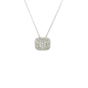 14KW 1.35ct tw Diamond Cushion Cluster Necklace