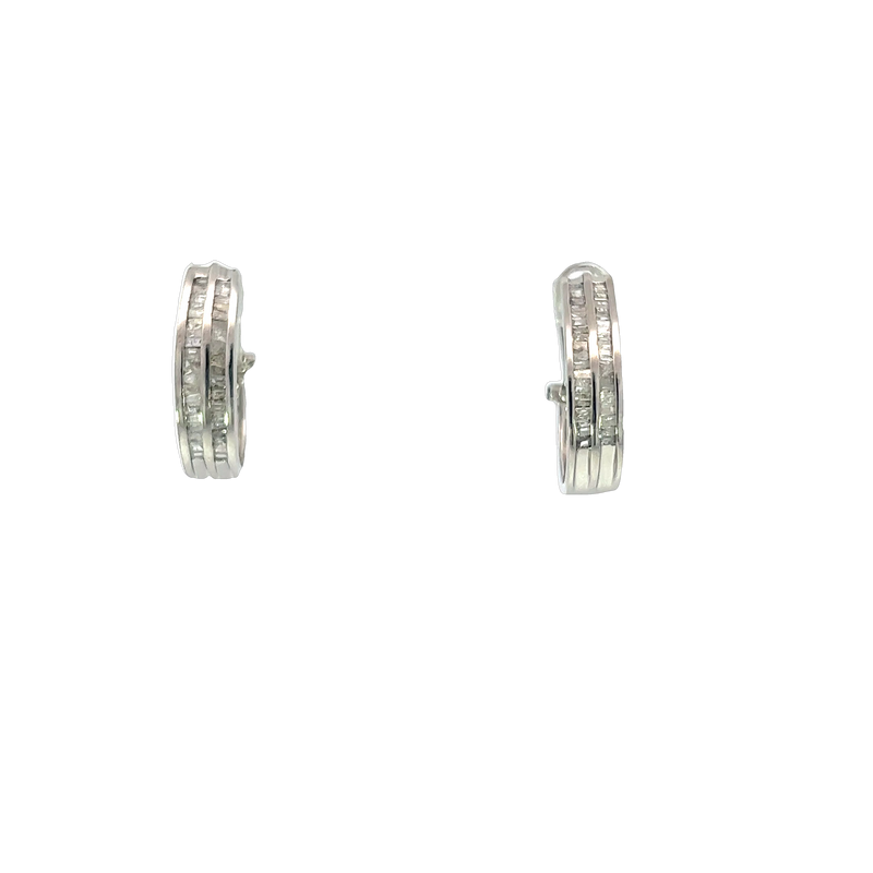 14K White Gold Diamond Earrings