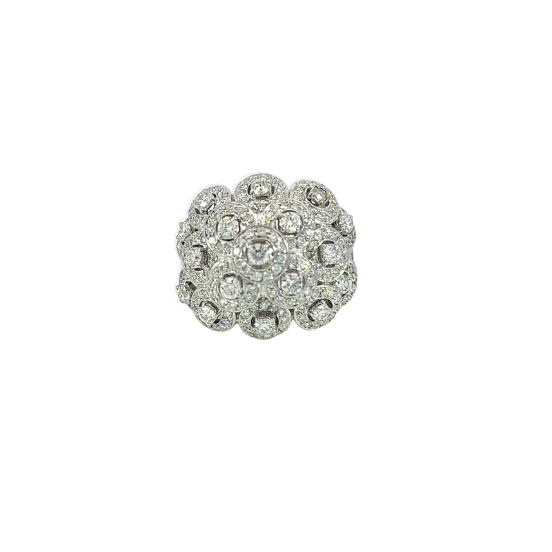 14K White Gold Diamond Ring