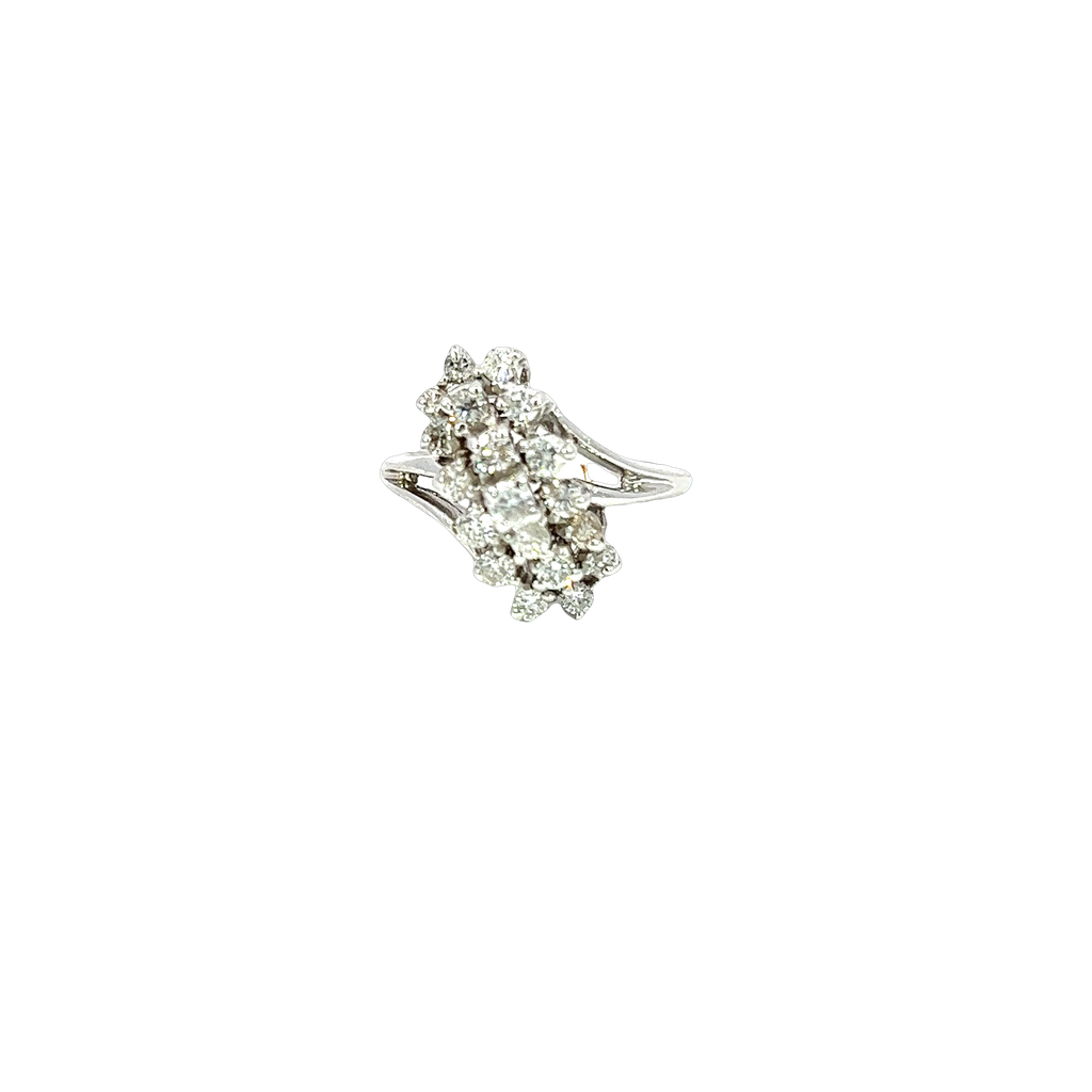14K White Gold Diamond Ring