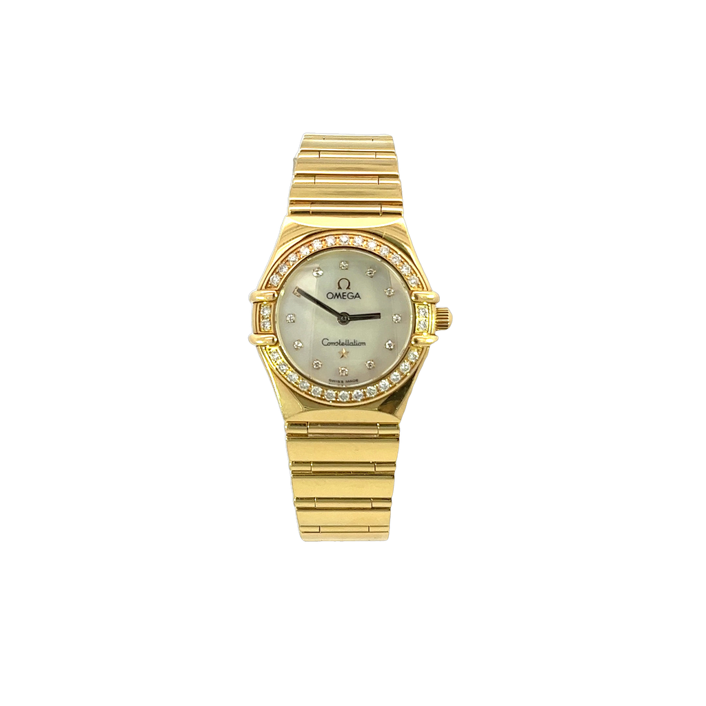 Ladies Omega Constellation 18K Yellow Gold Watch
