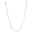 14K White Gold Diamond "By The Yard" Station Necklace, 0.50ct tw