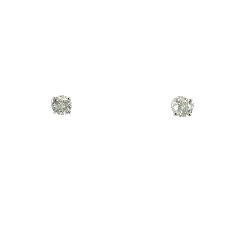 14K White Gold 1.50ct tw Diamond Stud Earrings