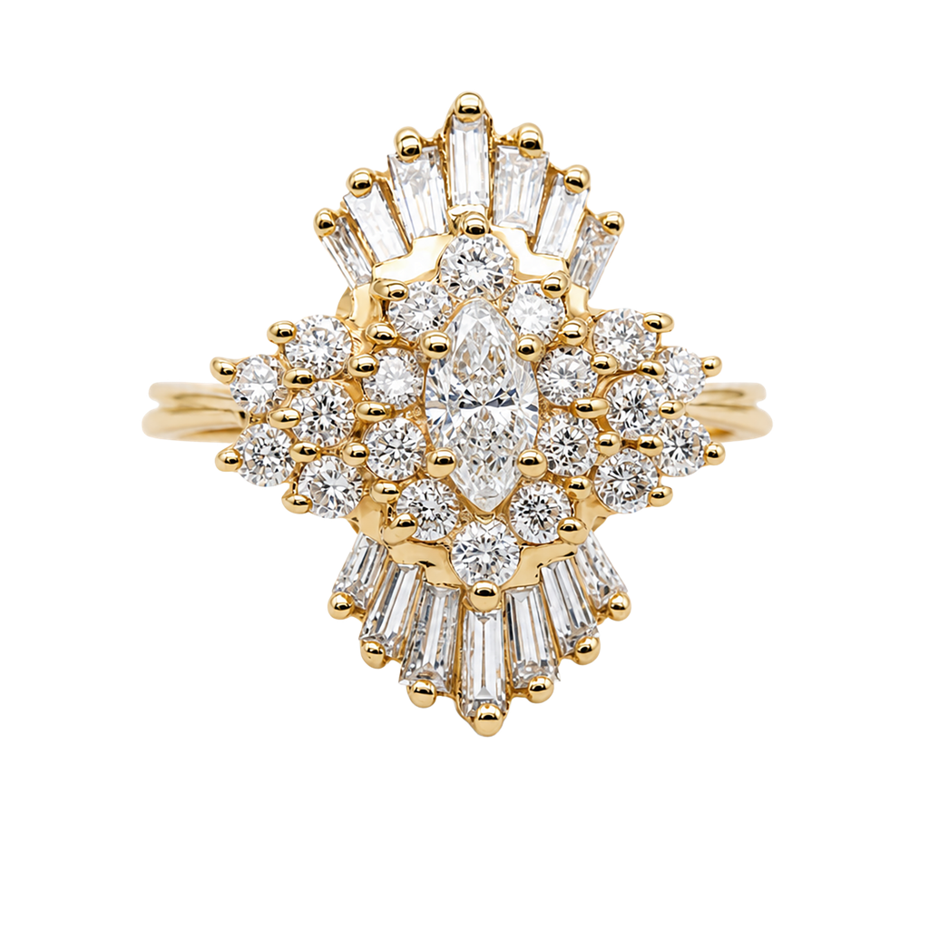 14K Yellow Gold Diamond Ring