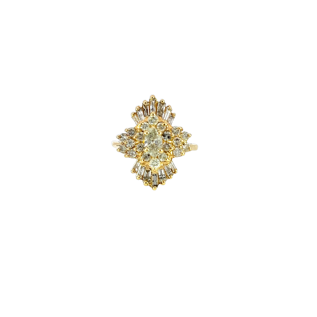 14K Yellow Gold Diamond Ring